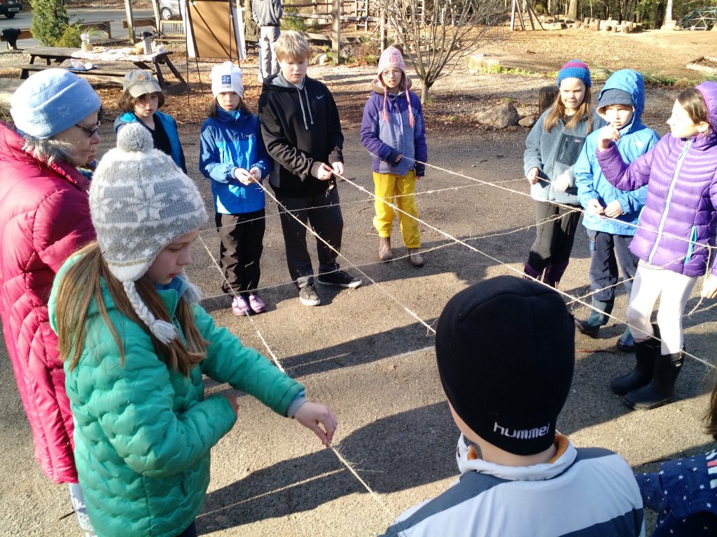 Fourth grade preparing the ice grid